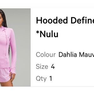 Lululemon Athletica Pink Hooded Define Jacket